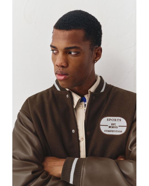 Pull&Bear Brown Bomber Jacket for men