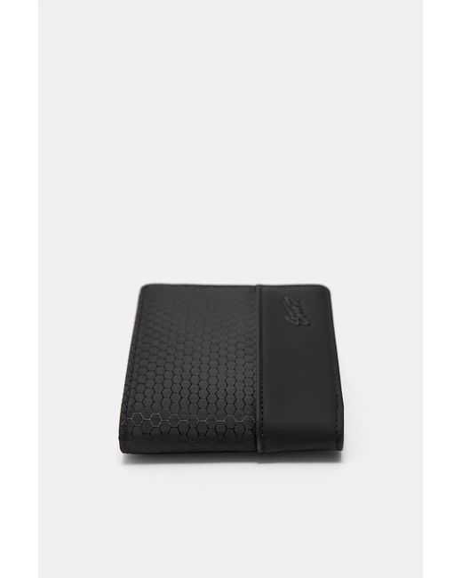 Pull&Bear Black Embossed Nylon Stwd Wallet for men