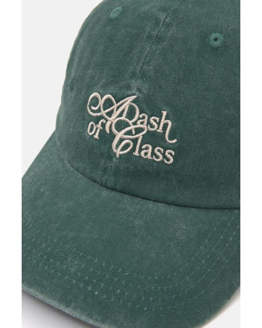 Pull&Bear Green Dash Of Class Cap for men
