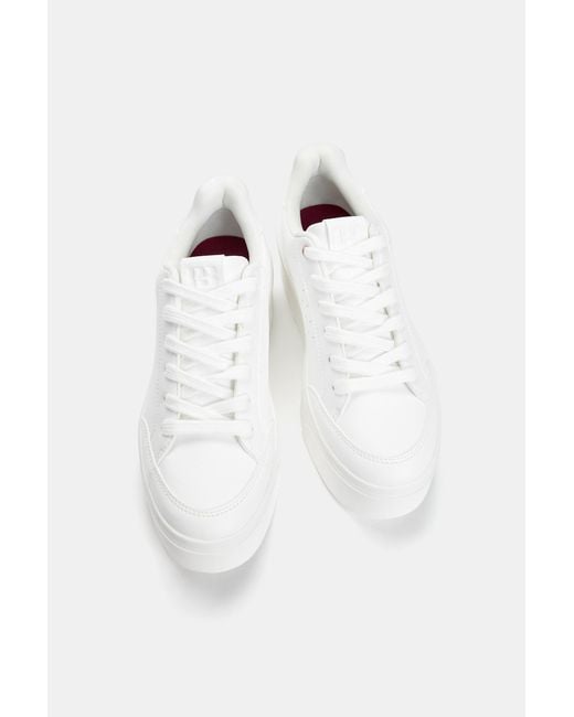 Pull&Bear White Platform Sneakers