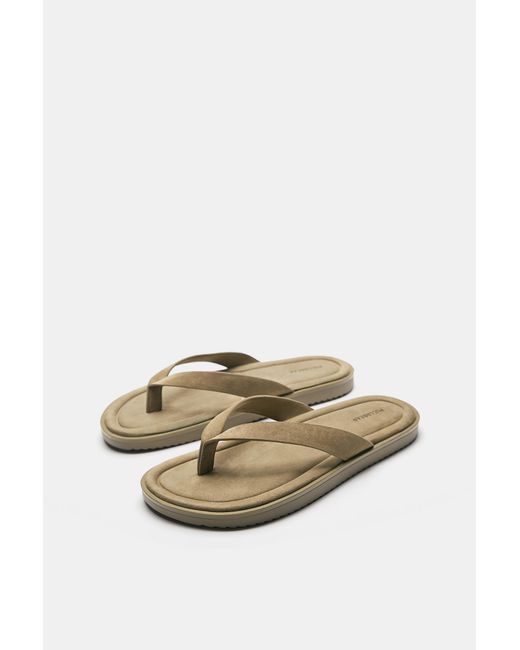 Pull&Bear Blue Flat Sandals for men