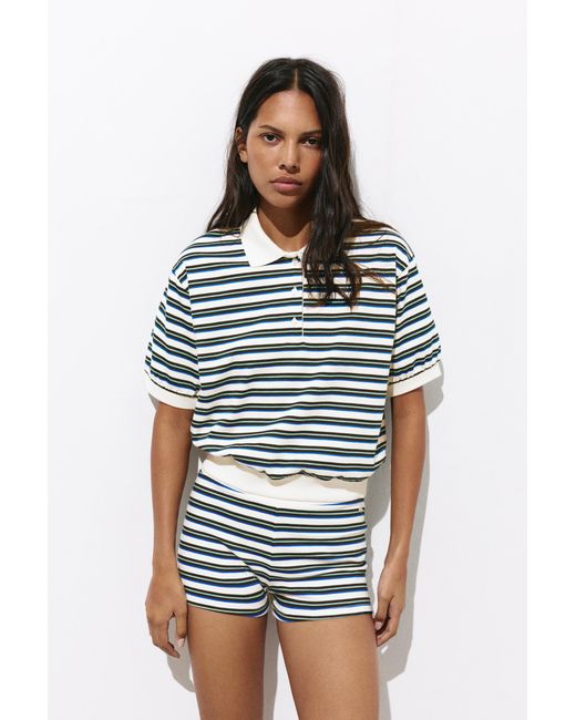 Polo À Rayures Pull&Bear en coloris Black