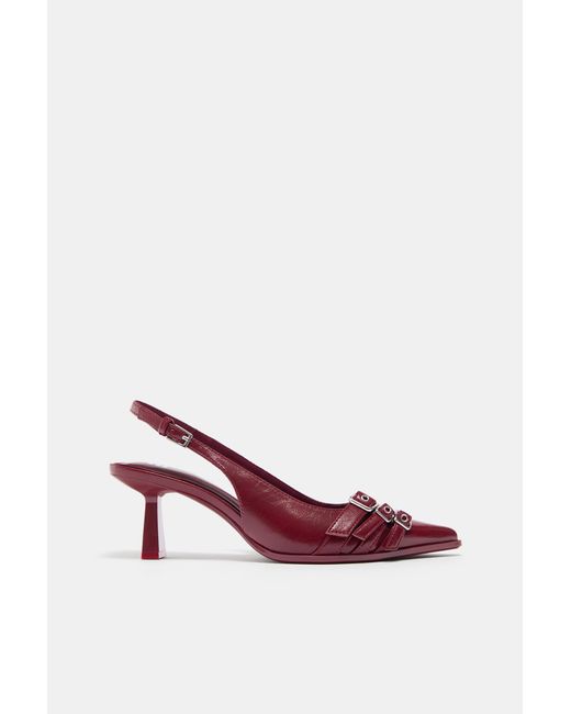 Pull&Bear Blue Buckled High-Heel Shoes
