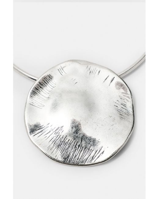 Collier Rigide Avec Pendentif Pull&Bear en coloris White