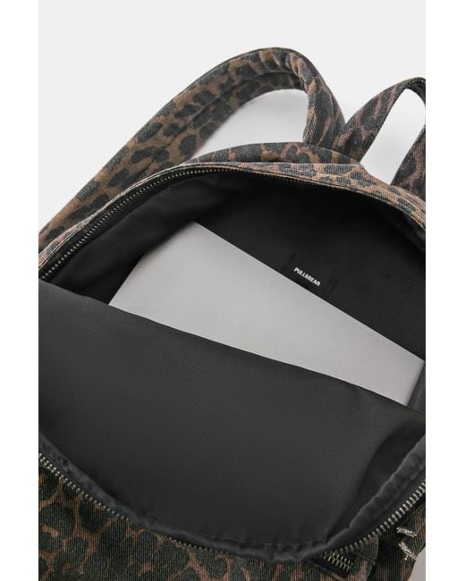 Pull&Bear Black Print Backpack