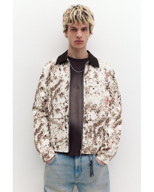 Pull&Bear Blue Stwd Camouflage Jacket for men