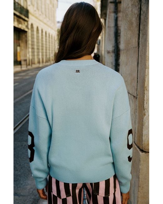 Pull&Bear Multicolor Oversize-Pullover Mit Nummer