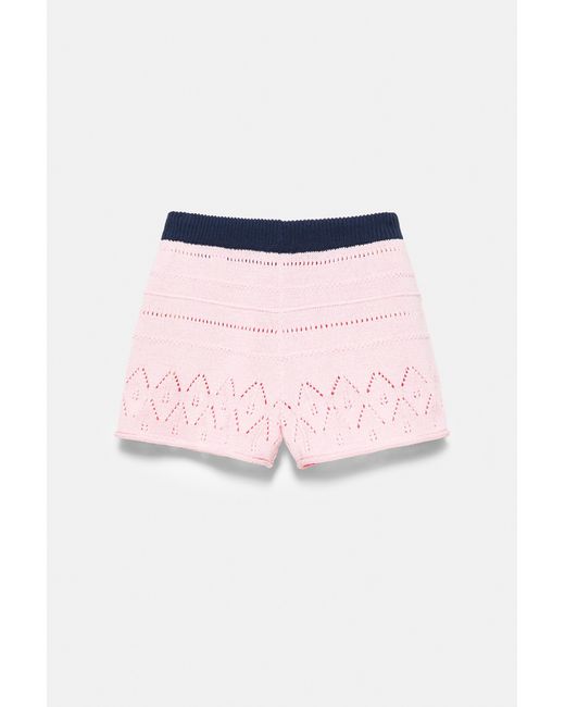 Pull&Bear Crochet Tricot Short in het Blue