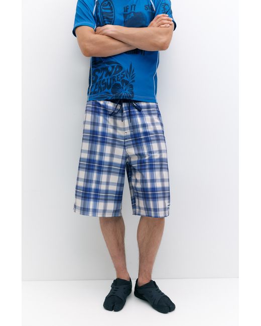 Pull&Bear Blue Pleasures X Stwd Swim Shorts for men