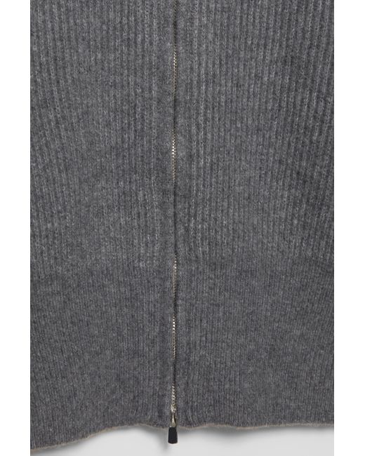 Pull&Bear Gray Zip-Up Cardigan
