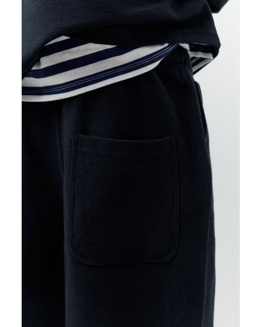 Pull&Bear Stwd Skater Joggingbermuda in het Blue voor heren