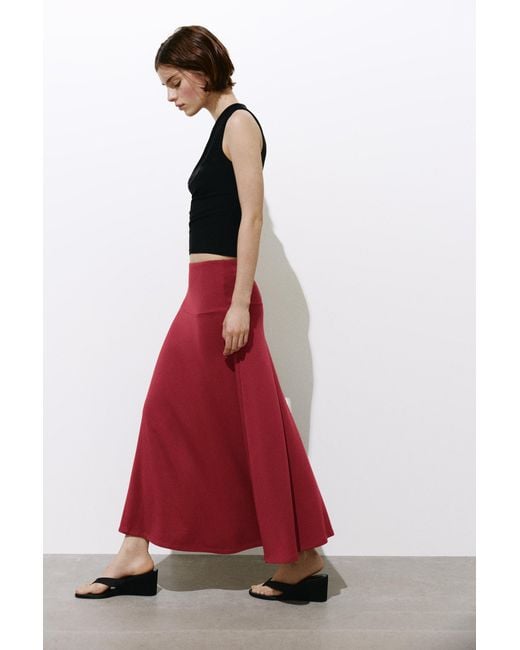 Pull&Bear Flared Midi Skirt
