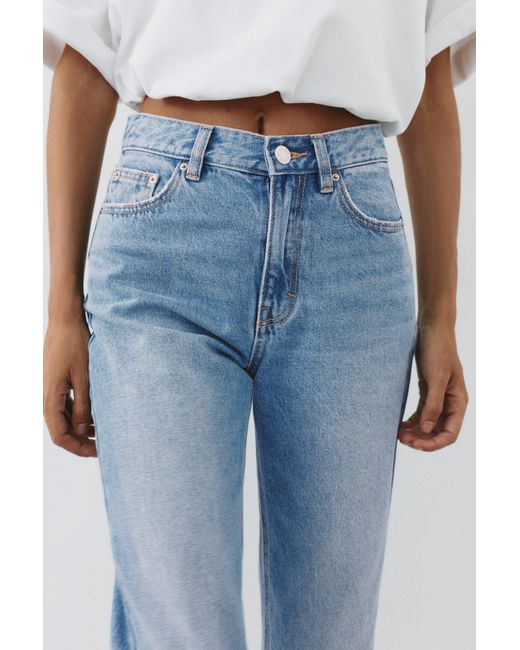 Pull&Bear Blue High-Waist Mom Jeans