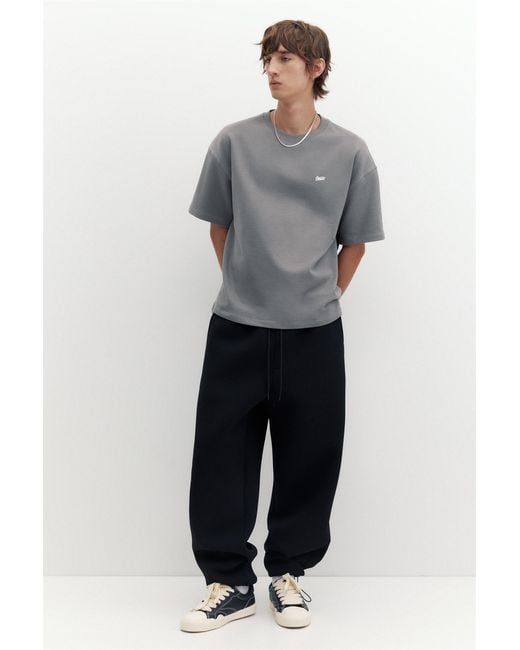 Pull&Bear Gray Short Sleeve Logo Sweatshirt for men