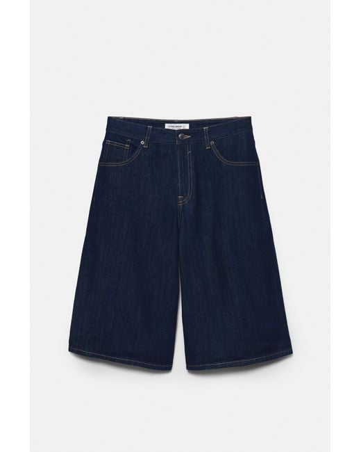 Pull&Bear Blue Low-Rise Denim Jorts