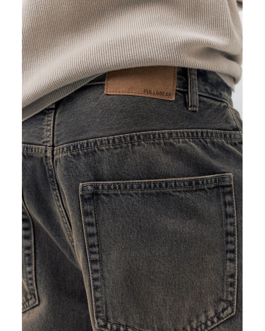 Pull&Bear White Baggy Jeans for men