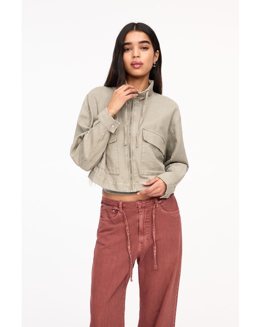 Pull&Bear Multicolor Rustic Linen Blend Jacket