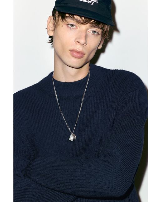 Pull&Bear Black Technical Cap With Text for men