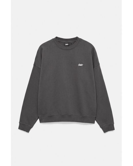 Pull&Bear Blue Stwd Boxy Sweatshirt for men