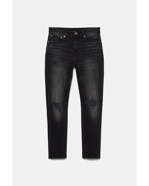 Jean Slim Déchiré Pull&Bear pour homme en coloris Gray
