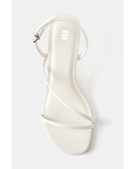 Pull&Bear White Strappy Heeled Sandals