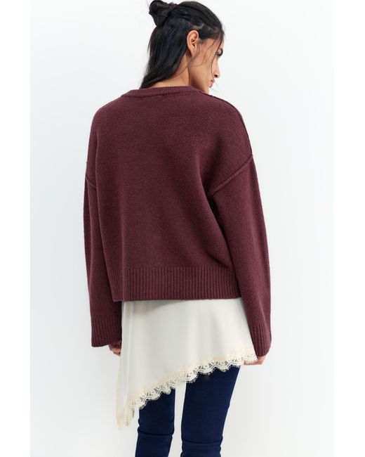 Pull&Bear Purple Soft Knit Cardigan