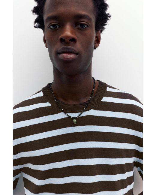 Pull&Bear Black Short Sleeve Jumper for men
