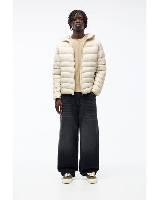 Pull&Bear Leichte Steppjacke Mit Kapuze in Natural für Herren