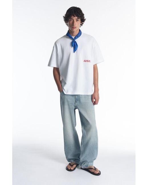Pull&Bear White Stwd Star T-Shirt for men
