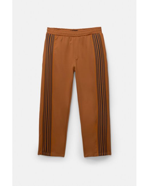 Pull&Bear Black Stwd Tracksuit Bottoms With Side Stripes for men