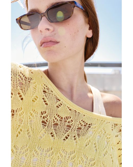 Lunettes De Soleil Rectangulaires Pull&Bear en coloris White