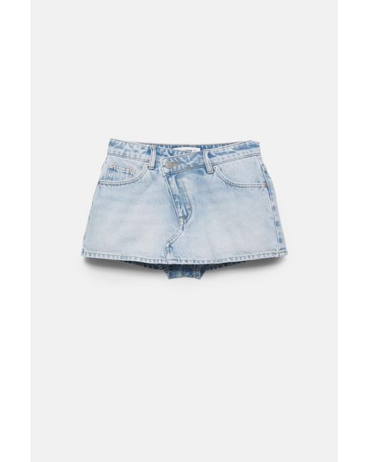 Pull&Bear Multicolor Cross-Waist Denim Skort