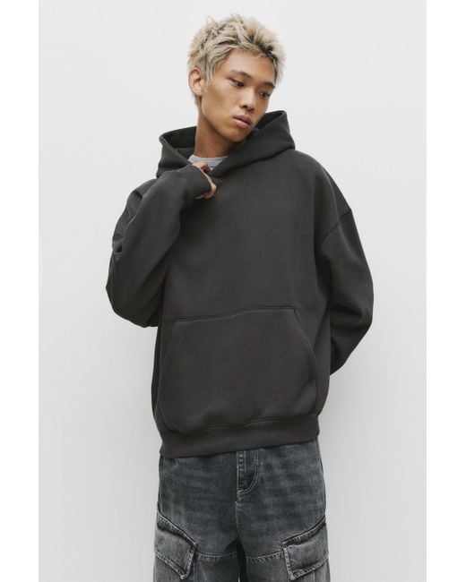 Pull&Bear Boxy-Kapuzenpullover in Black für Herren