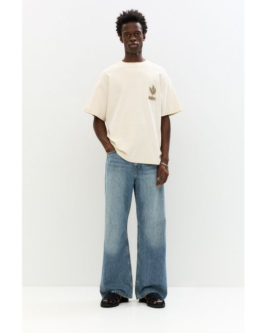 Pull&Bear Shirt Mit Pflanzenstickereien in Blue für Herren