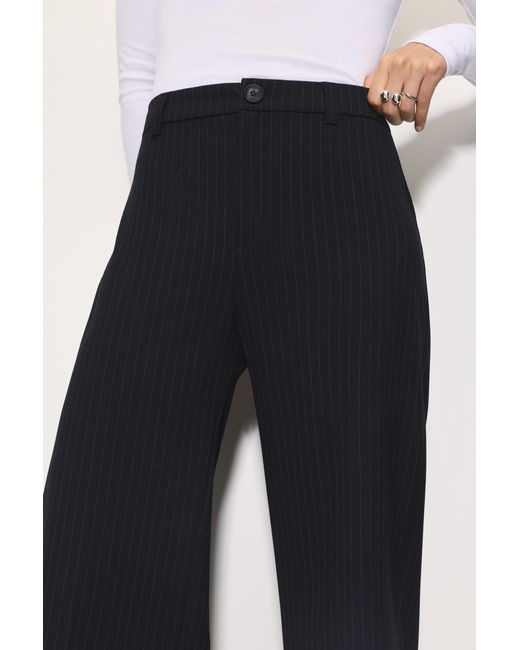 Pull&Bear Blue Smart High-Waist Straight-Leg Trousers