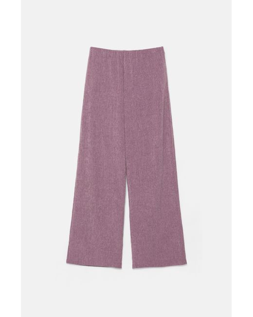 Pull&Bear Rechte Bambula Broek in het Purple