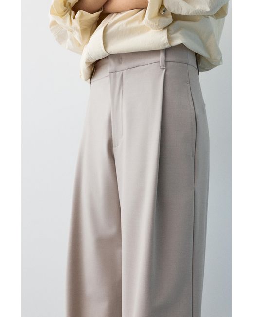 Pull&Bear Blue Darted Smart Trousers