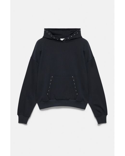 Pull&Bear Blue Studded Hoodie