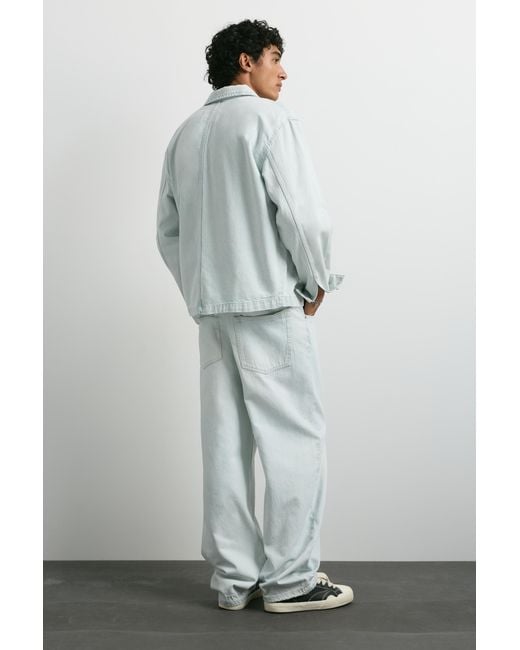 Pull&Bear Gray Wide-Leg Jeans for men