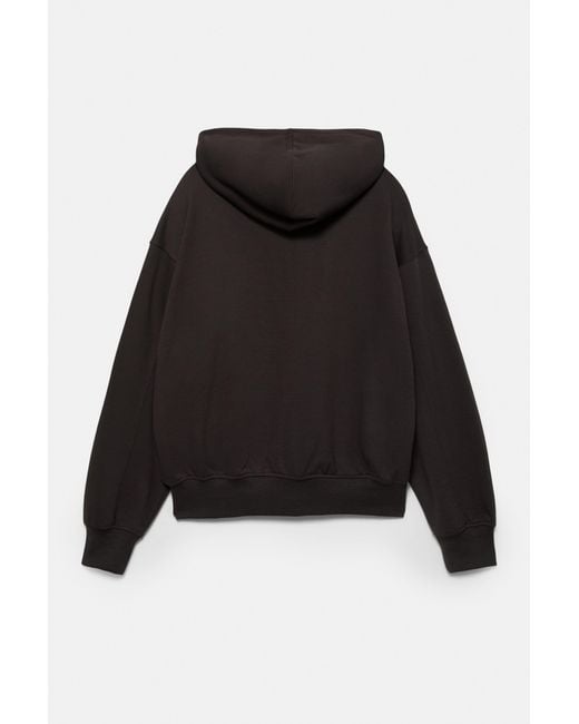 Pull&Bear Black Hoodie With Zipper