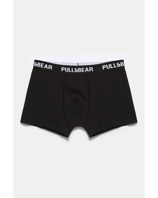Pack 3 Boxer di Pull&Bear in Black da Uomo