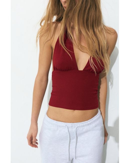 Pull&Bear White Halter Top