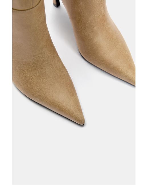 Pull&Bear White Hohe Absatzstiefel