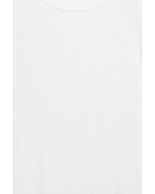 Pull&Bear T-Shirt Met Korte Mouw Van 100% Katoen in het White