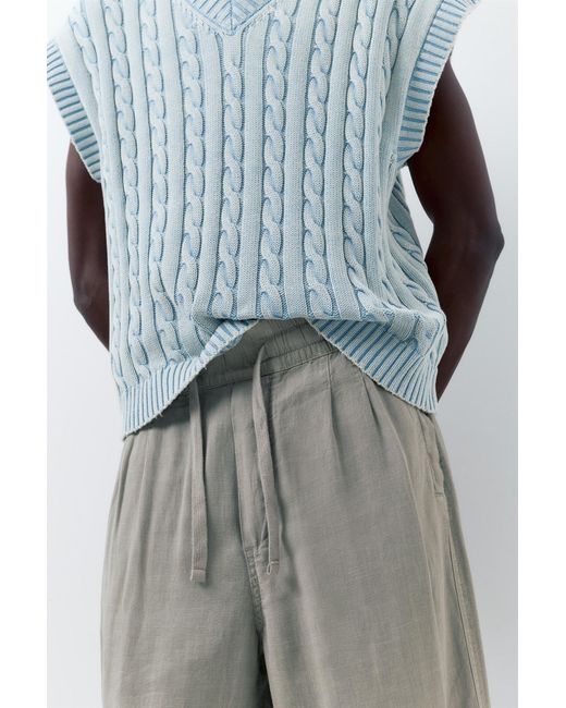 Pull&Bear Jogger Mit Leinen in Gray für Herren
