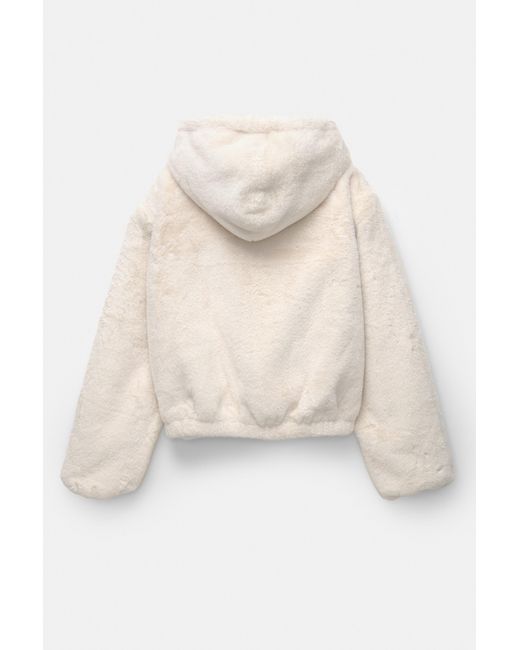 Pull&Bear Brown Faux Fur Hooded Jacket