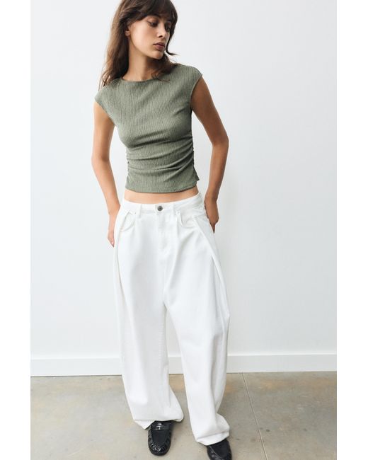 Pull&Bear Crêpe Top in het Green