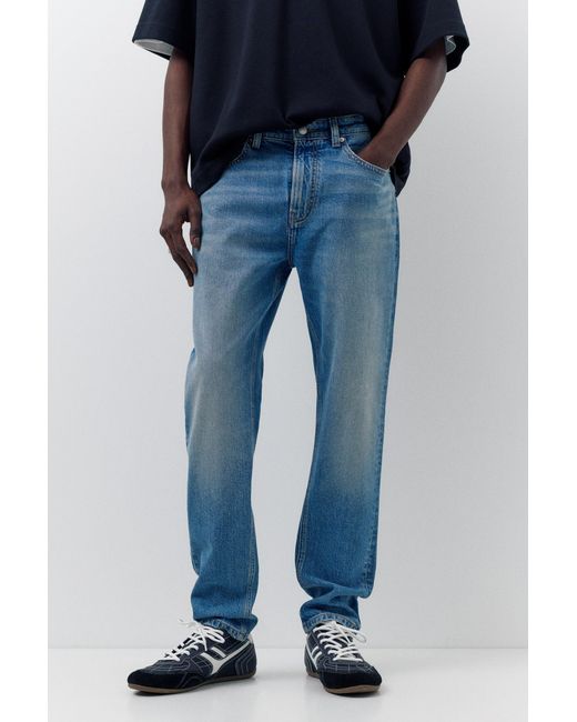Pull&Bear Blue Slim Fit Jeans for men