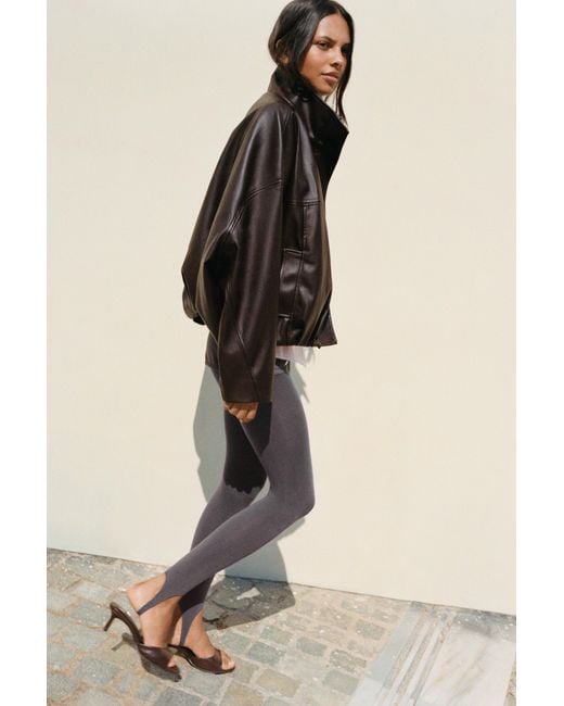Pull&Bear Grijze Fuseau Panty in het Black