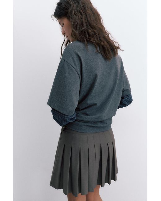 Pull&Bear Multicolor Pleated Mini Skirt